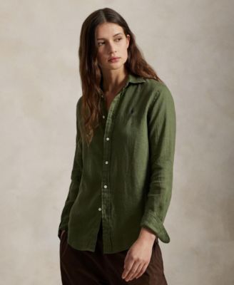Women's Classic-Fit 100% Linen Shirt