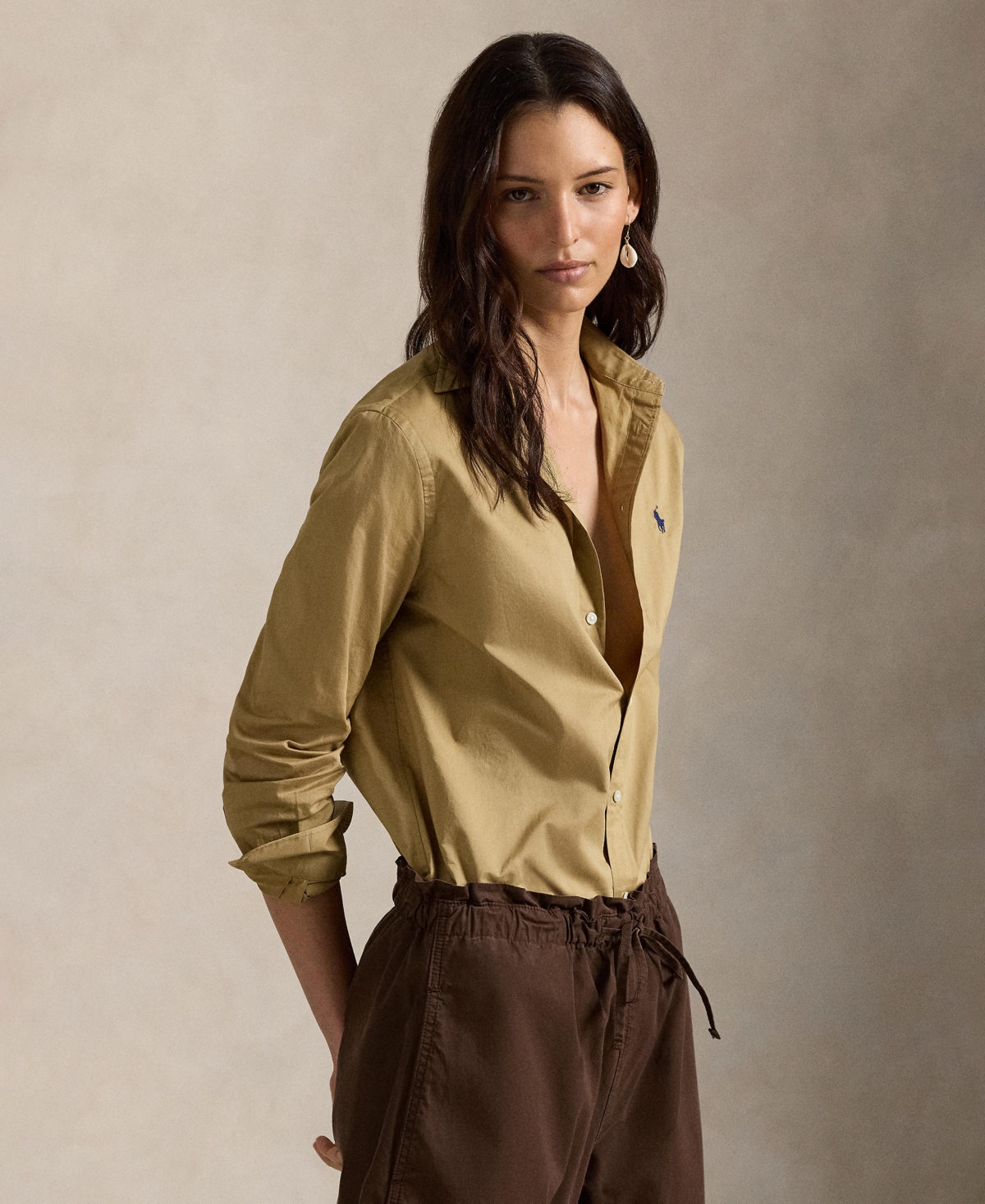 Polo Ralph Lauren Women's Classic-fit Cotton Twill Shirt In Multi