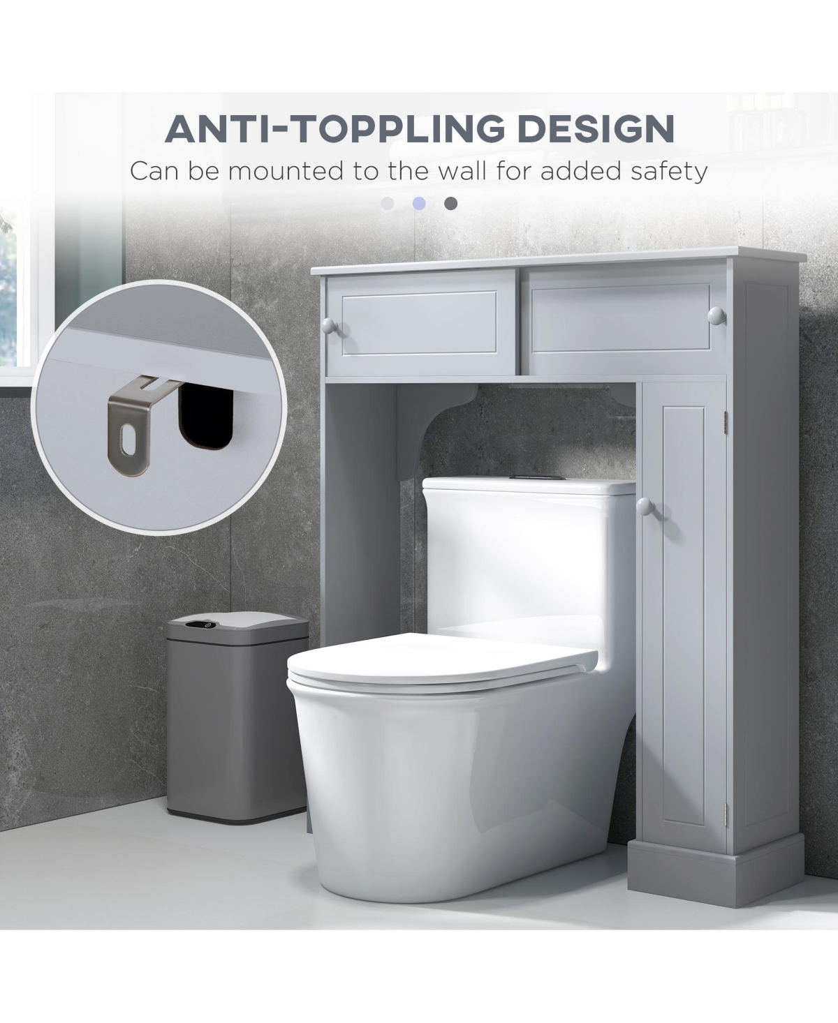 Airsurfer Bathroom Storage Cabinet with Adjustable Shelves Freestanding Rack for Bathroom Storage and Organization