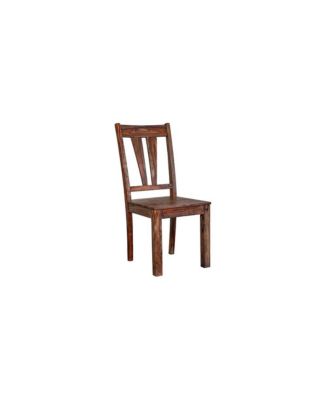 Kalispell Solid Sheesham Wood Dining Chair, Brown (Set of 2)