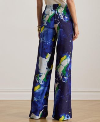 Women's Abstract-Print Wide-Leg Pants