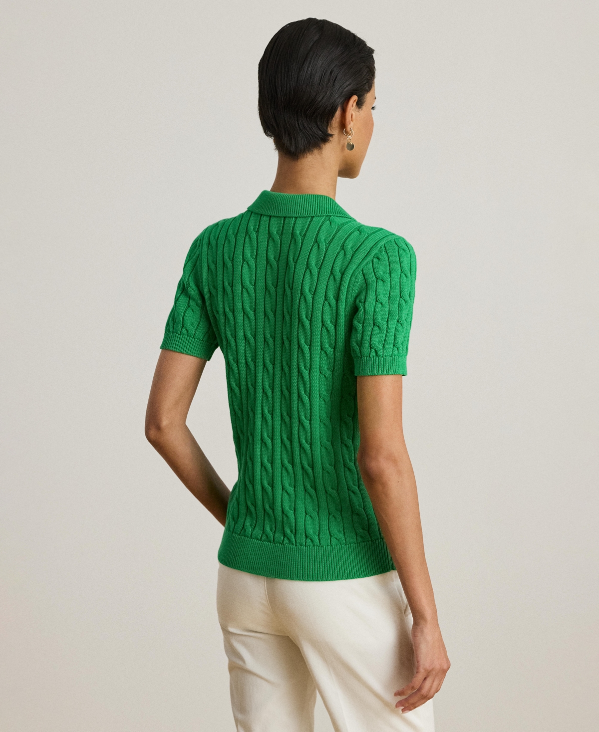 Ralph Lauren Women's Cable-knit Polo Shirt