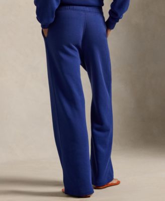 Women's Drawstring Fleece Wide-Leg Sweatpant