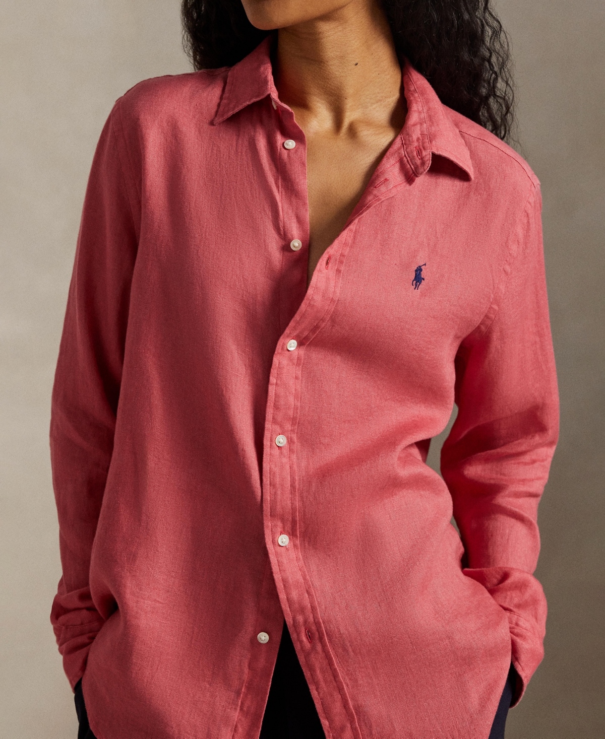 Polo Ralph Lauren Women's Classic-fit 100% Linen Shirt In Neutral