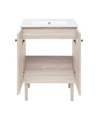 24" MDF  3-Hole Centerset Sink Top Freestanding Bathroom Vanity