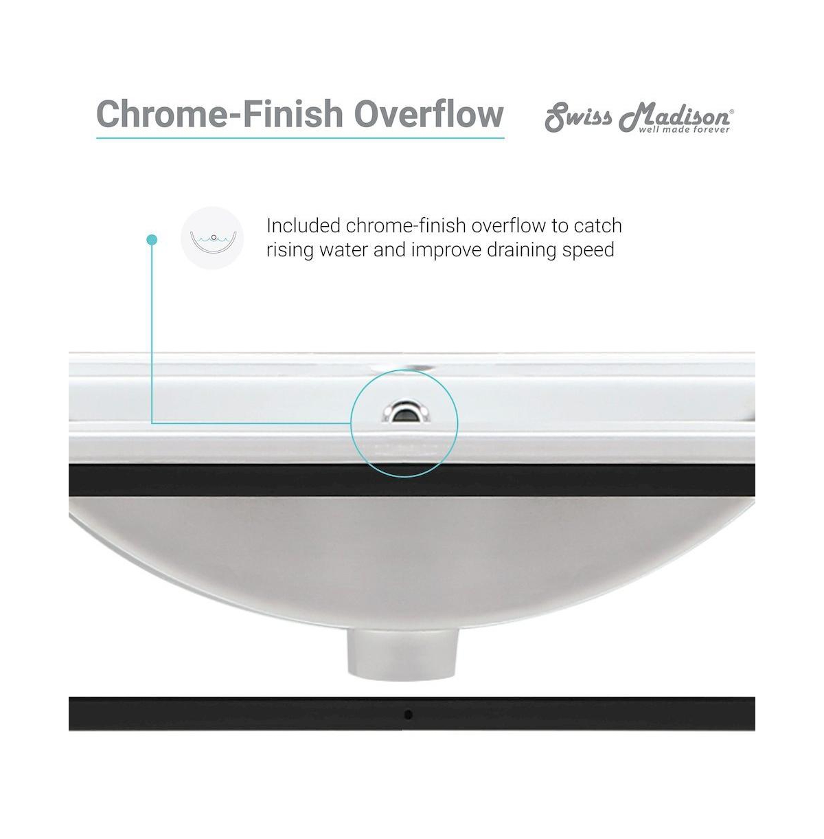 Swiss MadisonPierre 30 Single, Open Shelf, Matte Black Metal Frame Bathroom Vanity