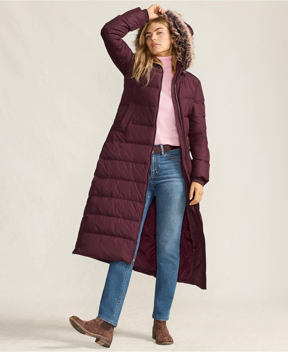 Lands' End Women's Max 600 Down Long Maxi Coat