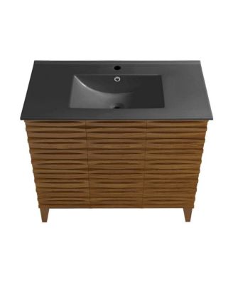 Cascade 36 in. MDF Bathroom Vanity With Ceramic Sink Top