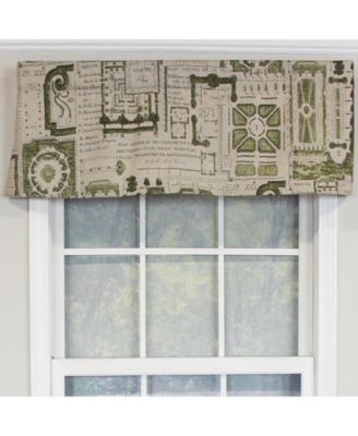 Le Jardin Tailored 100% Cotton with Fully Lined 3" Rod Pocket Valnance for Windows 50" x 14" Spa