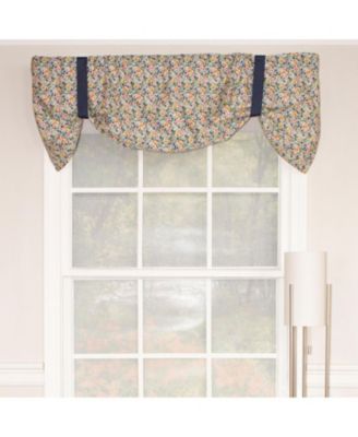 Petite Suspender 100% Cotton with Fully Lined 3" Rod Pocket Valnance for Windows 50" x 17" Multi