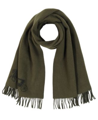 Women's Oversized Bicolor Horse and Carriage Muffler