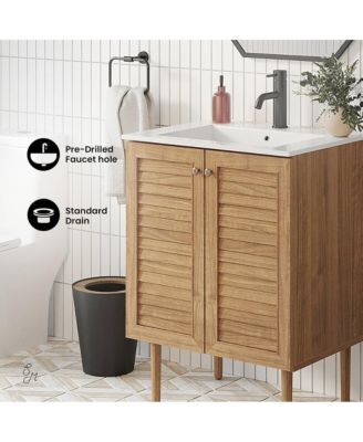 24" Bron Freestanding Bathroom Vanity with Sink Top