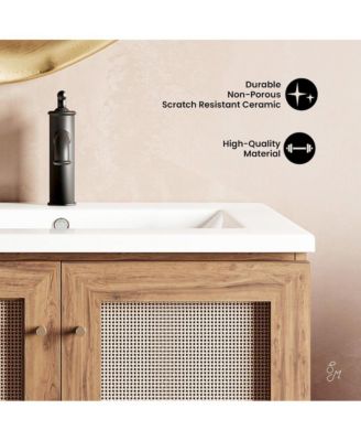 30" MDF Soft Closing Doors Classe Freestanding Bathroom Vanity Sink Top