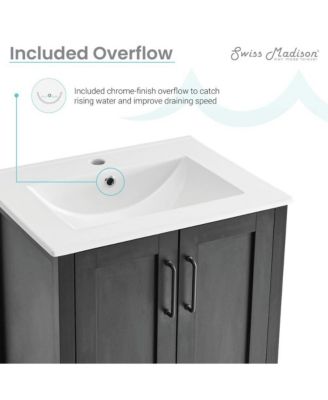 Avallon 24" MDF Freestanding Bathroom Vanity with Sink Top
