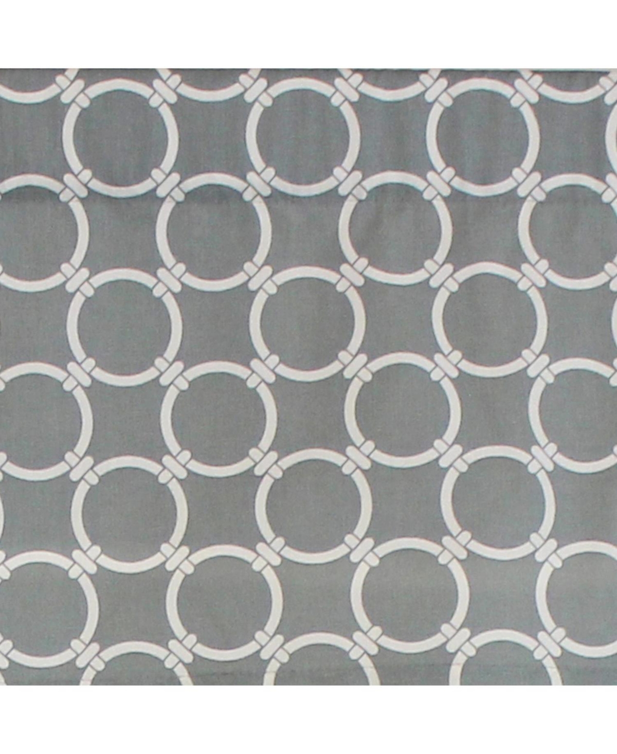 Rlf Home Ringlets Tailored 100% Cotton with Fully Lined 3" Rod Pocket Valnance for Windows 50" x 14" Gray