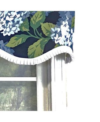 Hydrangea Ruffled Provance valance 3in Rod Pocket