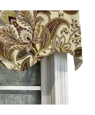 Valdosta Regal Style 3" Rod Pocket Valance 50" x 17" Vintage by RLF Home