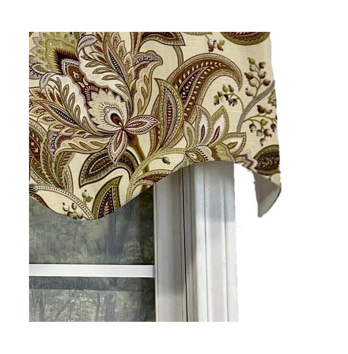 Rlf Home Valdosta Regal Style 3" Rod Pocket Valance 50" x 17" Vintage by Rlf Home