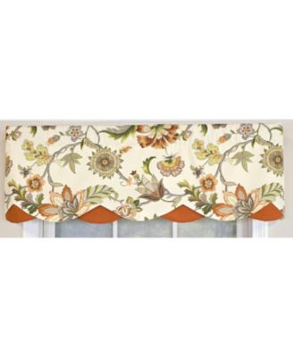 100% Cotton Zanzibar Petticoat With Poly/Cotton lining Rod Pocket Valance 50" x 17" Orange