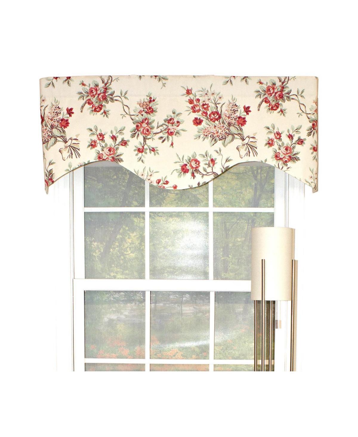 Rlf Home Dewillow Cornice 100% Cotton with Fully Lined 3" Rod Pocket Valnance for Windows 50" x 17" Natural