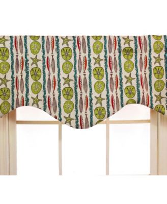 Sea Walk Cornice 100% Cotton with Fully Lined 3" Rod Pocket Valnance for Windows 50" x 17" Multi