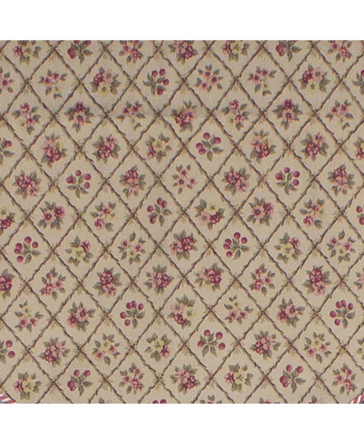 Rlf Home Petite Corded Cornice 100% Cotton with Fully Lined 3" Rod Pocket Valnance for Windows 50" x 17" Harvest