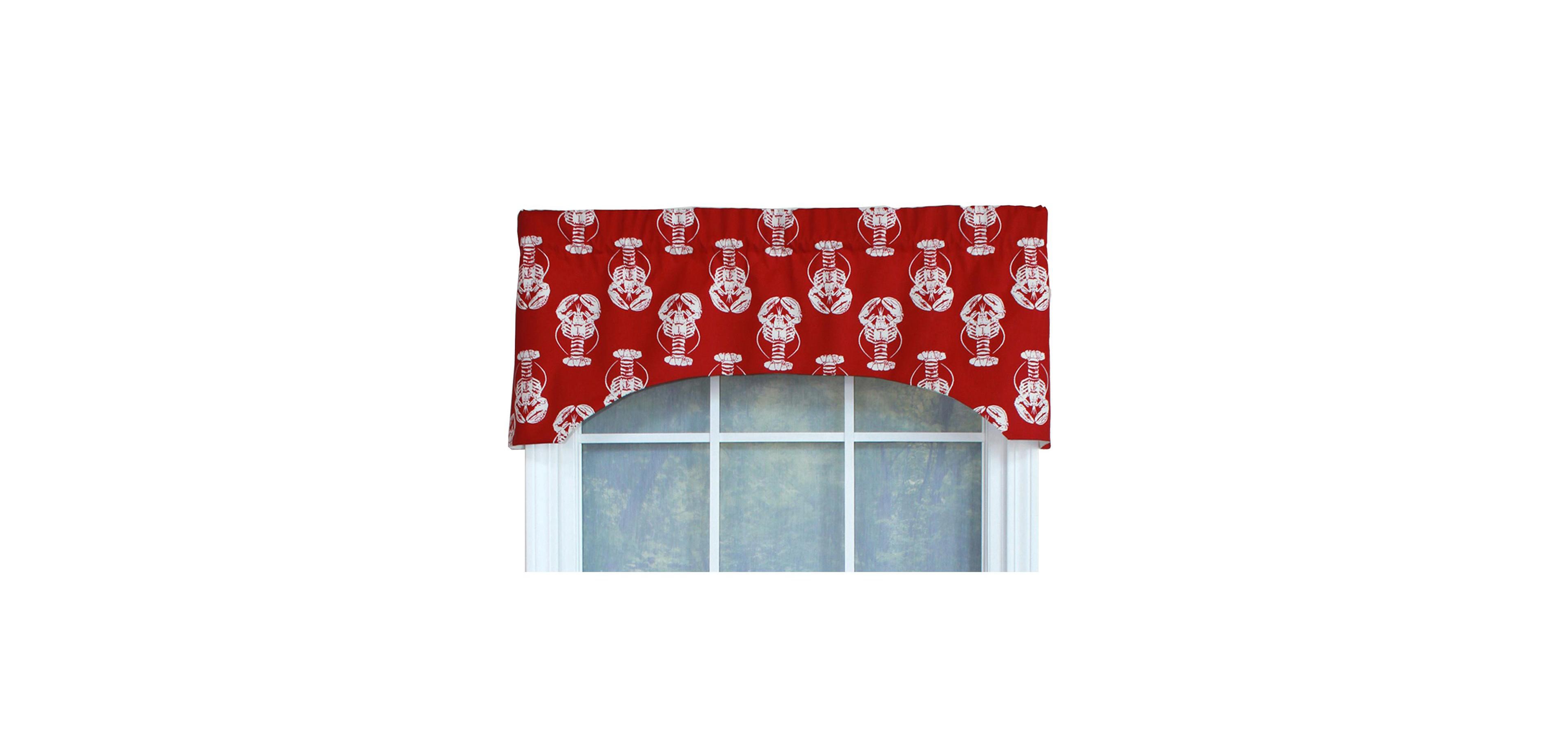 Rlf Home Claws Arch Cotton with Fully Lined 3" Rod Pocket Valnance for Windows