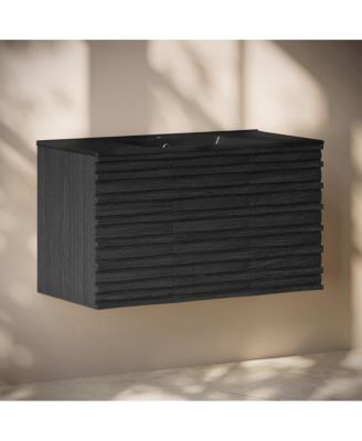 Cascade 36" Wall-Mounted Bathroom Vanity with Sink Top