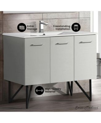 Wood 48" Freestanding Bathroom Vanity with Sink Top