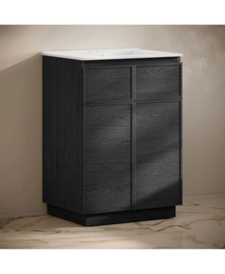 24" MDF Freestanding Bathroom Vanity with 3-Hole Centerset Sink Top