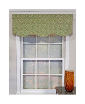 Athima Provence Mini Flower Bouquets Lining Effortless Installation Elegant Window Treatment Valance 50" X 15" Red