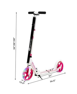 Portable Folding Sports Kick Scooter with LED Wheels