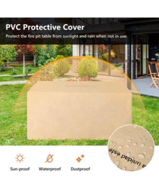 42 Inch 50000 BTU Propane Fire Pit Table with Ore Powder Surface