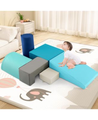 6 Pieces Foam Climbing Blocks Indoor Climb and Crawl Activity Playset with Rectangles