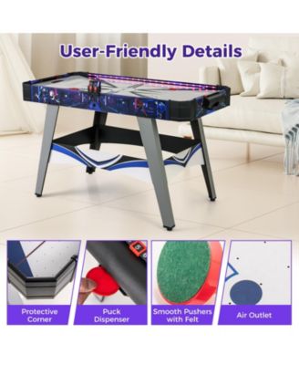 Air Powered Hockey Game Table with 2 Pushers and Pucks