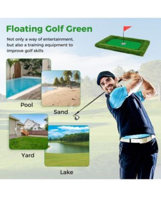 37.5 x 25.5 Inch Floating Golf Green for Pool Chipping Green Mat