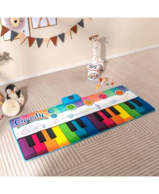 Floor Piano Dance Mat for Kids Musical Playmat with 8 Instrument Sounds
