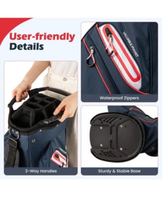 Golf Cart Bag Lightweight Portable Golf Club Organizer Bag