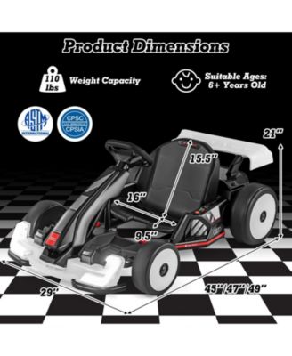 24V Kids Go Kart Licensed Audi Adjustable Ride on Racing Toy with Horn