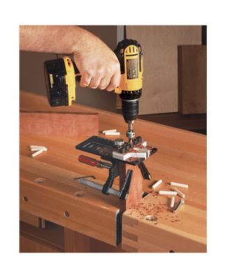 08350 3/8" Dowelling Jig Precision Woodworking Joinery Tool with Main Body, Angle Guides and Hardened Drill Bushings