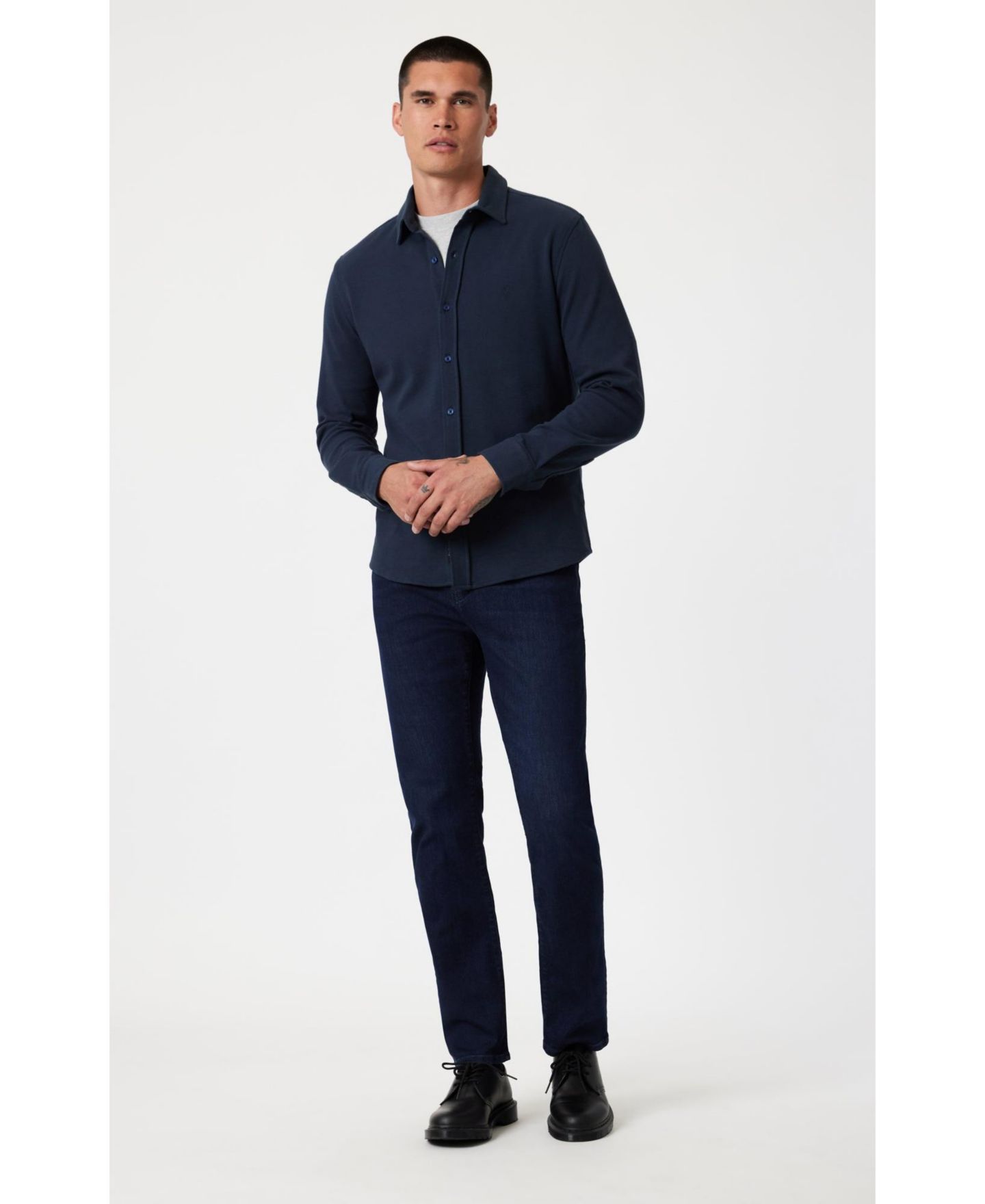 Мужские джинсы Mavi Jeans Mavi Zach Straight Leg In Ink Brushed Supermove, цвет: Синий — фото 6