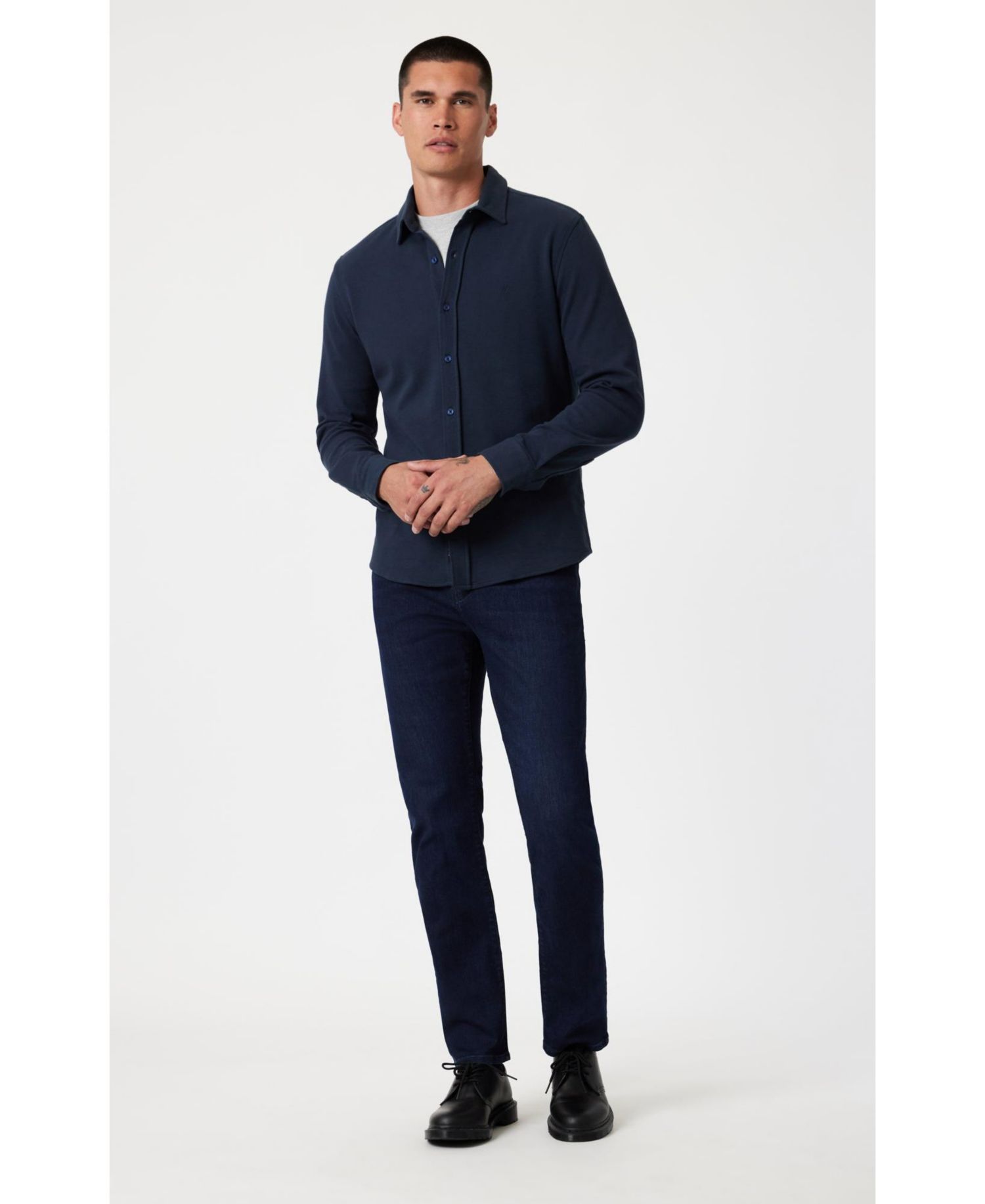 Mavi Men's Zach Straight Leg In Ink Brushed Supermove