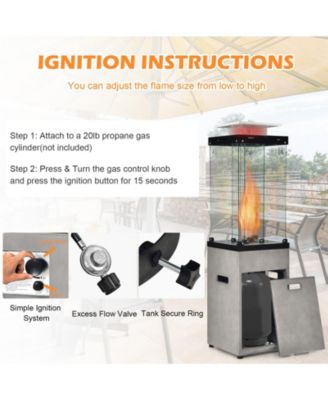 41,000 BTU Propane Patio Heater with Metal Hood