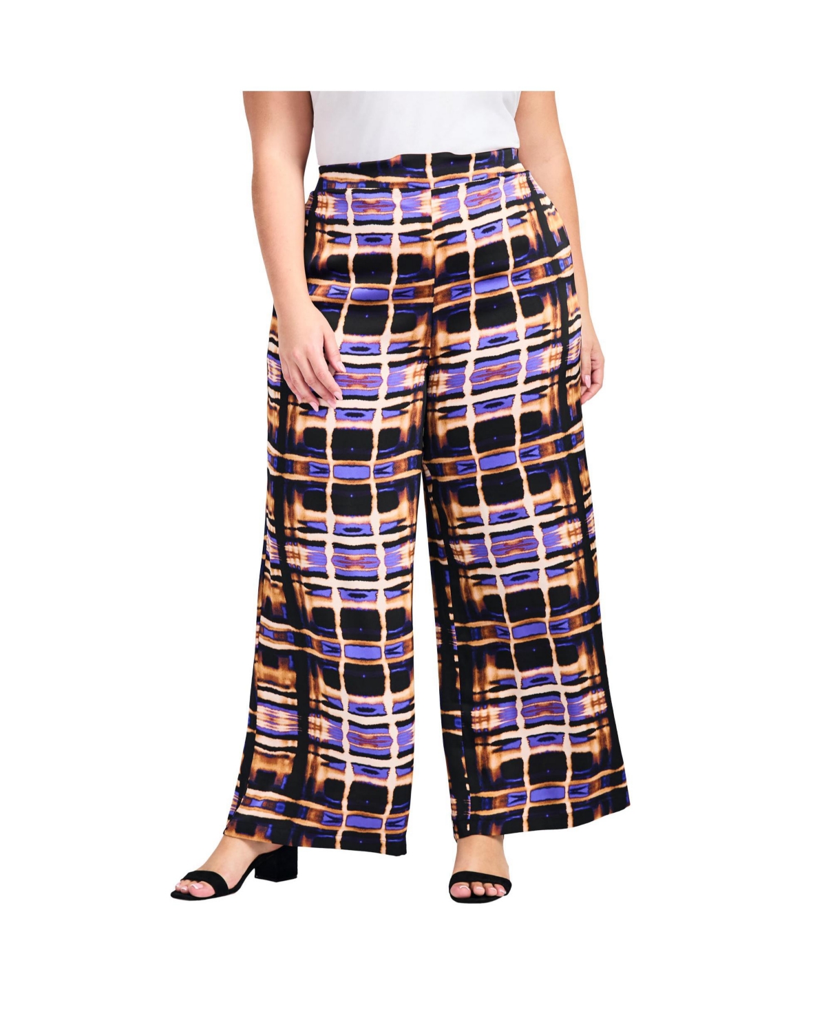 Avenue Women's Goldi Wide Leg Satin Pant