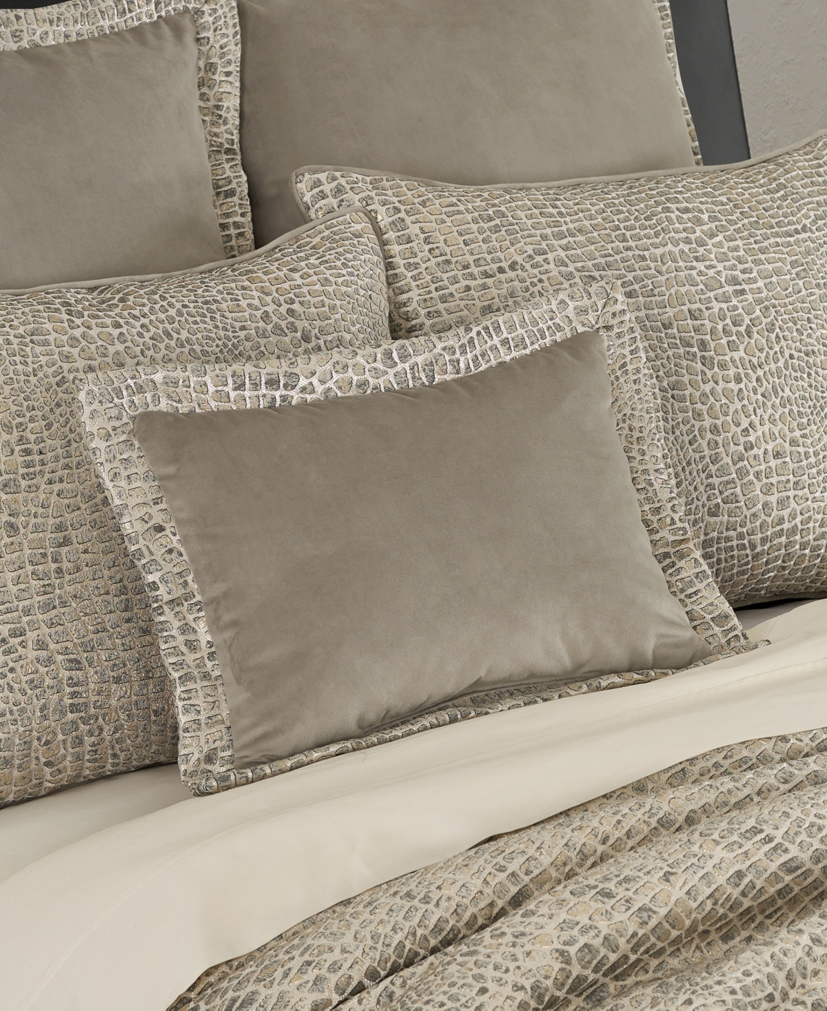 J Queen New York Habitat Embossed Boudoir Decorative Pillow, 12" x 16"