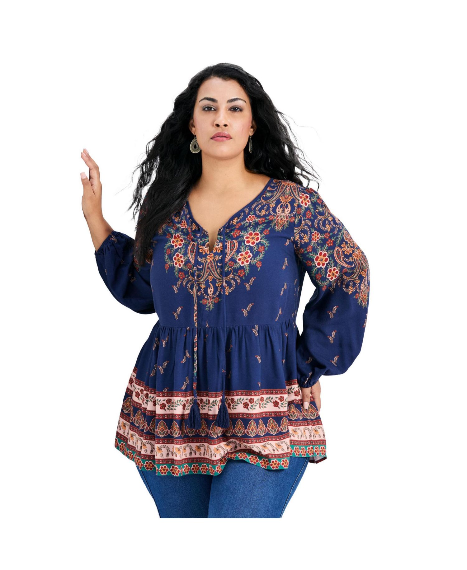 Women's Plus Size Kiani Boho Print Tunic