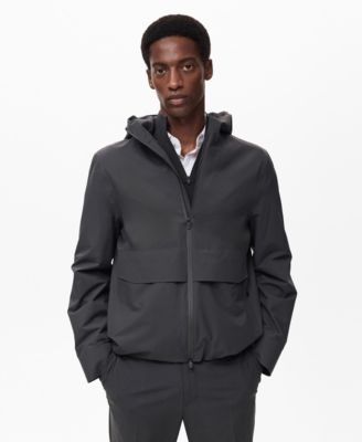 MANGO - Men's Water-Repellent Hooded Jacket