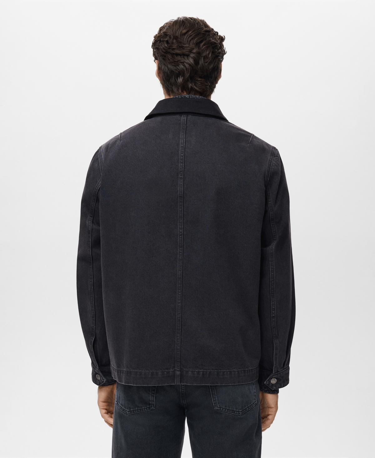 Mango Men's Denim Pockets Jacket