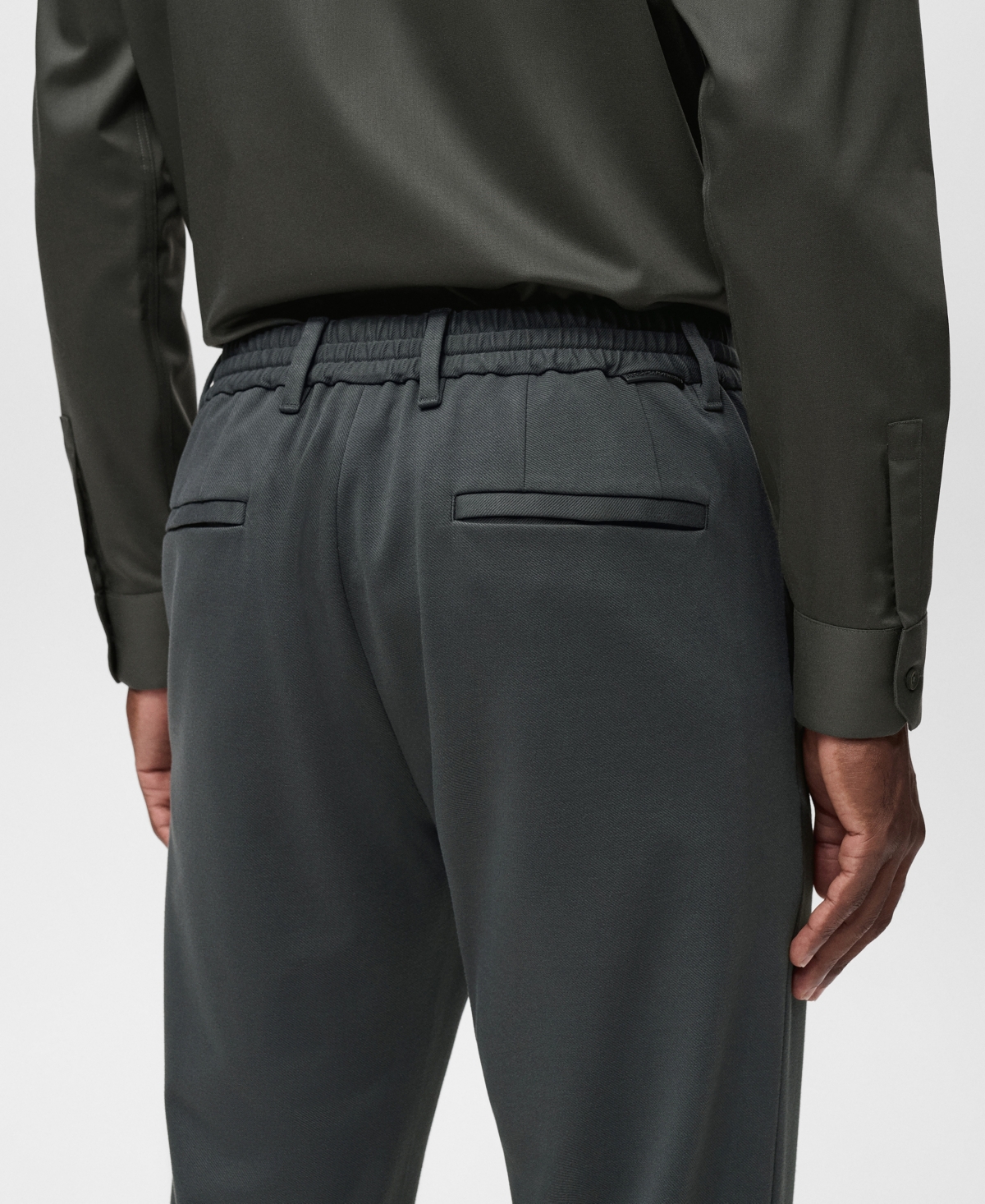 Mango Men's Stretch Fabric Slim-Fit Pants