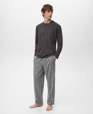 MANGO - Men's Check Cotton Pajama Pack